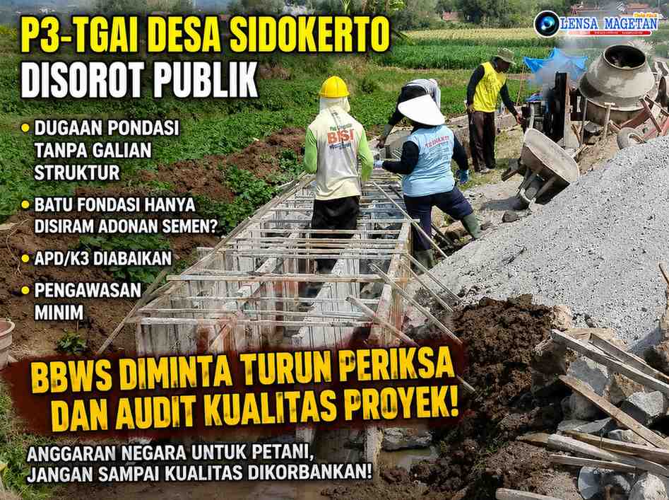 Menunggu BBWS Membuka Terang Proyek P3-TGAI Sidokerto
