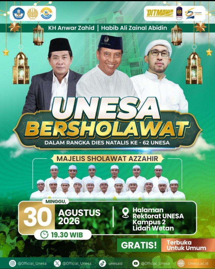 UNESA Bersholawat Meriahkan Dies Natalis ke-62, Terbuka untuk Masyarakat Umum