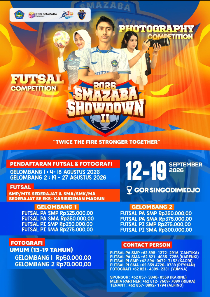 SMAN 1 Babadan Ponorogo Kembali Gelar SMAZABA Showdown II 2026, Buka Ajang Futsal dan Fotografi untuk Pelajar