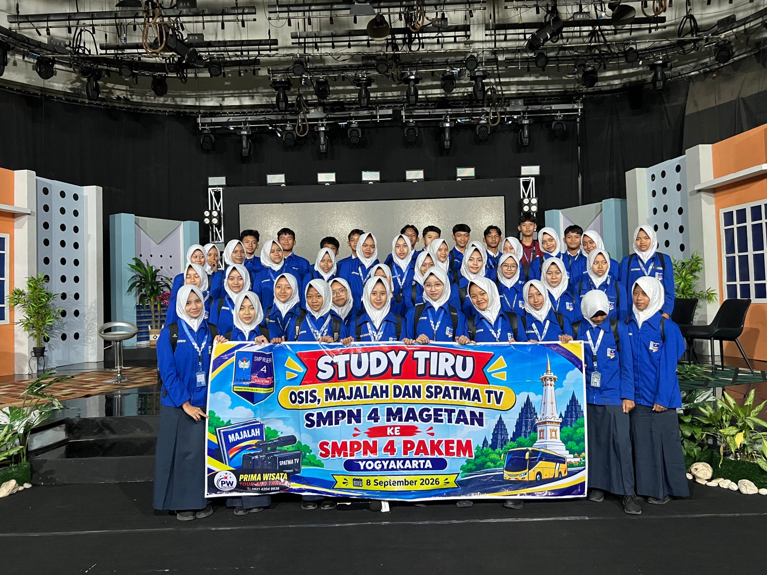 SMPN 4 Magetan Studi Tiru ke SMPN 4 Pakem, Siswa Praktik Jurnalistik di TVRI dan Malioboro