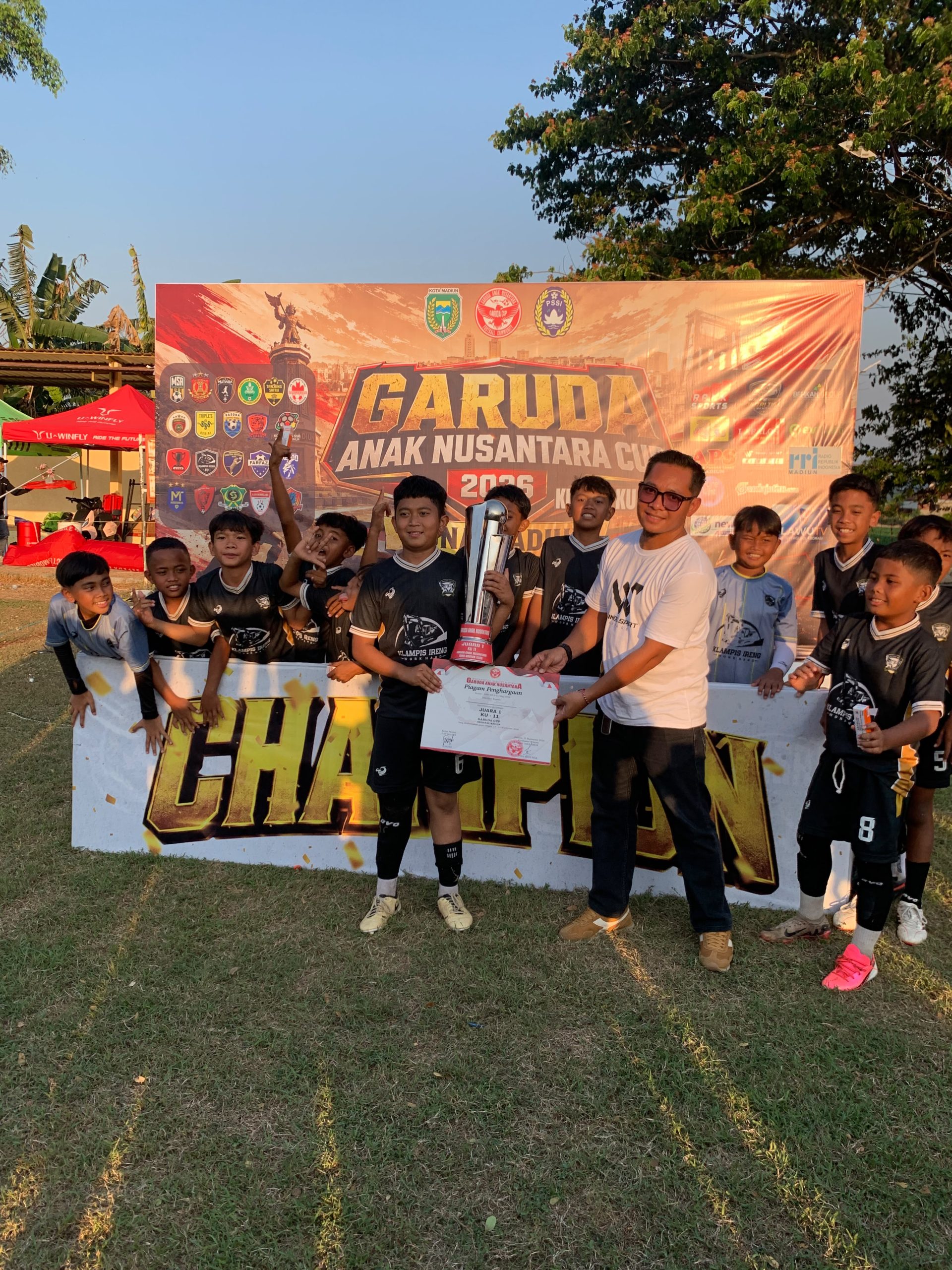 Klampis Ireng Blitar Raih Juara 1 Garuda Anak Nusantara Cup 2026 Zona Madiun KU-11
