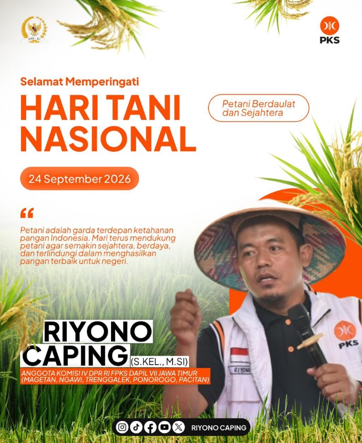 Hari Tani Nasional, Riyono Berbagi Beras Bersama Perkumpulan Wartawan Magetan